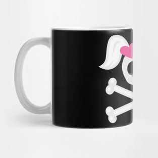 Emo Skull with Ponytails Mug